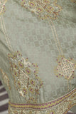 Butterfly Box (SC-145B-Grey) Embroidered & Printed Un-Stitched Cotton Dress With Embroidered Chiffon Dupatta