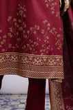 Pure Charisma (CC-1K-Maroon) 3 Pc Magenta Unstitched Printed Cambric Dress