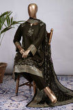 Pure Charisma (CC-1P-C-Dark Brown) 3 Pc Unstitched Printed Cambric Dress with Chiffon Dupatta