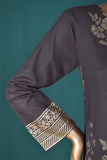 Pure Charisma (CC-1R-PurplishGrey) 3 Pc Unstitched Printed Cambric Dress with Chiffon Dupatta