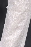 Unstitched Monochrome ChikanKari Cotton Trouser - Chalk White (MTC-06-White)
