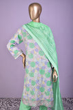 Cotton candy (SC-181A-Sea Green) Embroidered & Printed Un-Stitched Cotton Dress With Embroidered Burnout Organza Dupatta