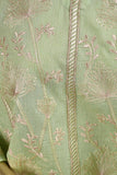 Daffodils (OE-01B-LightGreen) 3 Pc Unstitched Embroidered Organza Dress with Embroidered Net Dupatta