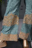 Dahlia (F-29-Gray) - Chiffon Semi-stitched Embroidered Dress