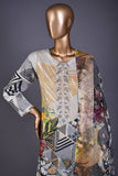 Devine Class (NE2-07) - 3 Pc Unstitched Digital Embroidered Lawn Dress With Digital Bamber Chiffon Dupatta