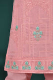 Dial chain (SC-46C-Pink) Embroidered & Printed Un-Stitched Cambric Dress With Embroidered Chiffon Dupatta