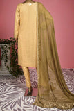 Dragon Beach (SC-140A-Skin) Embroidered & Printed Un-Stitched Cotton Dress With Embroidered Chiffon Dupatta