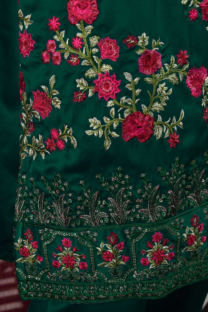 Z2-03 - Dreamy Floret |  3 Pc Unstitched Premium Silk Embroidered Dress