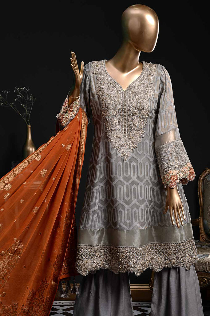 Serenity (EM-2A) | 3 Pc Mysoori Embroidered Dress with Handicraft Pearl work