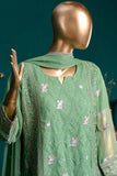 Appealing Serenity (G6-5B) | Embroidered Sea-green Chiffon Dress with Embroidered Chiffon Dupatta