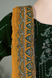 GLS-9A-Green - Zareen | 3Pc Embroidered Un-stitched Chiffon Dress
