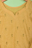 Gulmohar (SC-143C-Mustard) Embroidered & Printed Un-Stitched Cotton Dress With Embroidered Chiffon Dupatta