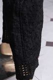 Unstitched Monochrome ChikanKari Cotton Trouser - Gorgeous Murk (MTC-05-Black)