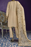 Heavens (RS-02A-Skin) Embroidered & Printed Un-Stitched Raw Silk Dress With Embroidered Chiffon Dupatta