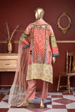 Honeydew (C-90-Digital) - Digital Lawn and Embroidered Semi-Stitched Dress With Embroidered Net Dupatta