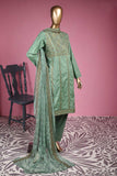 Jungle Dreams (SC-137A-Green) Embroidered & Printed Un-Stitched Cambric Dress With Embroidered Chiffon Dupatta