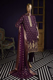 Kapasia (SC-123A-Purple) Embroidered & Printed Un-Stitched Cambric Dress With Printed Chiffon Banarsi Dupatta