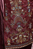 Minaar (SC-144A-Maroon) Embroidered & Printed Un-Stitched Cotton Dress With Embroidered Chiffon Dupatta