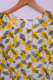 SC-197B-Yellow White - Needle Broil | 3Pc Cotton Embroidered & Printed Dress