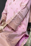Swirling Strokes (NJ-02-Pink) 3 Piece Un-stitched Jacquard Banarsi Lawn Dress