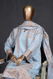 Beautiful Chaos (NJ-06-SkyBlue) 3 Piece Un-stitched Jacquard Banarsi Lawn Dress