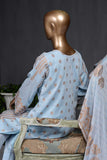 Beautiful Chaos (NJ-06-SkyBlue) 3 Piece Un-stitched Jacquard Banarsi Lawn Dress