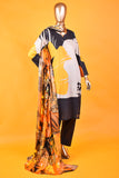Nostalgic Stream (MDL-003) - 3 Pc Unstitched Lawn Digital Printed Dress With Banarsi Chiffon Digital Printed Dupatta