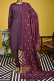 Octopus (SC-130A-Purple) Embroidered & Printed Un-Stitched Cambric Dress With Embroidered Chiffon Dupatta