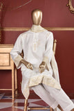 Pure Charisma (CC-1A) 3 Pc White Unstitched Printed Cambric Dress