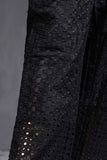 Unstitched Monochrome ChikanKari Cotton Trouser - Palish Aura (MTC-1B-Black)