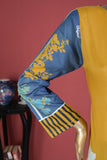Peruvian lily (ECL-004-Mustard) - 3 Pc Unstitched Embroidered Lawn Dress With Chikankari Lawn Dupatta