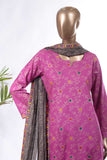Rose Petals (SC-71A-Fuschia) Embroidered Un-Stitched Cambric Dress With Embroidered Chiffon Dupatta