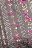 Roses Appeal (SC-77B-Grey) Embroidered Cambric Dress with Embroidered Chiffon Dupatta