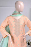 Rai Dana (SC-13A-Light Peach) Embroidered Un-Stitched Cambric Dress With Chiffon Dupatta