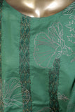 SC-92D-Green - Sadabahar | 3Pc Cotton Embroidered & Printed Dress