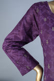 SC-161C-Purple - Mirror Glow | 3Pc Cotton Embroidered & Printed Dress