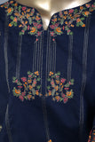 Noor (SC-193B-Navy Blue) 3Pc Embroidered & Printed Un-Stitched Summer Fabirc Dress With Embroidered Chiffon Dupatta