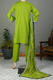 SC-241B-Green - Sitara | 3Pc Cotton Embroidered & Printed Dress