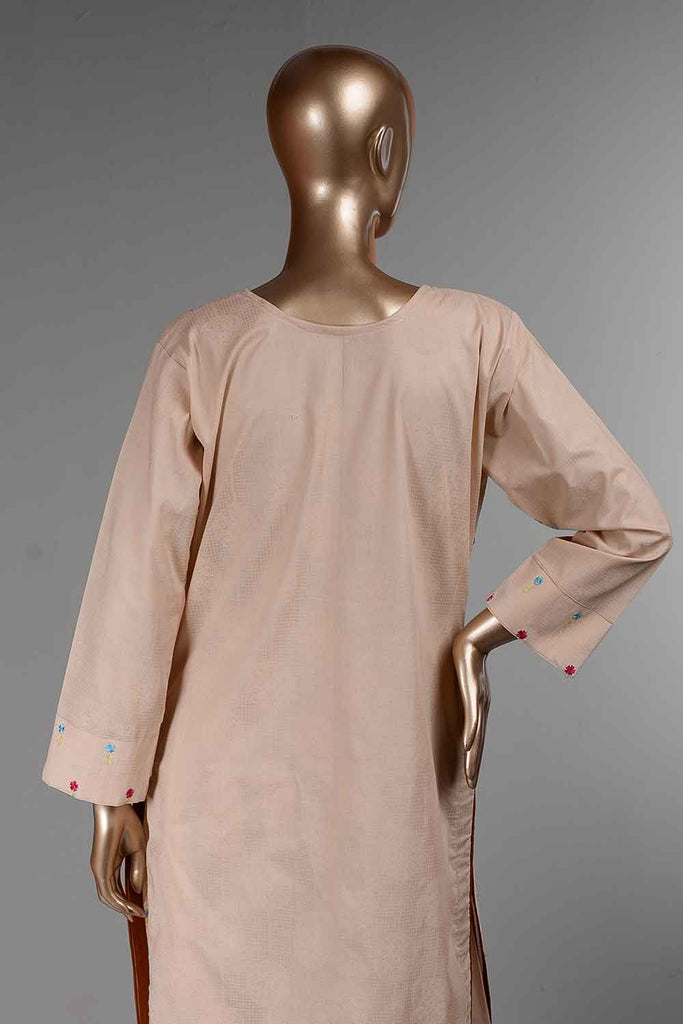 Wafer (SC-34B-Skin) Embroidered Un-Stitched Cambric Dress With Printed Chiffon Dupatta