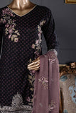 Time Square (SC-28B-Black) Embroidered Un-Stitched Cambric Dress With Embroidered Chiffon Dupatta
