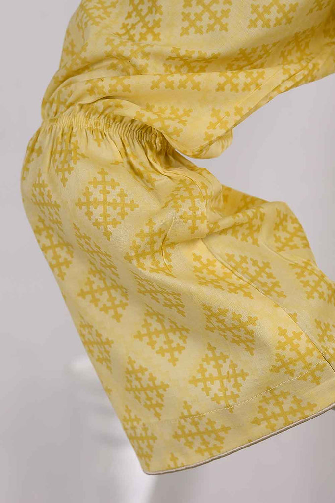 Rail Track (SC-41A-Yellow) Embroidered Un-Stitched Cambric Dress With Printed Cambric Dupatta