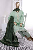 Rail Track (SC-41B-Light Green) Embroidered Un-Stitched Cambric Dress With Printed Cambric Dupatta