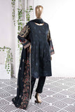 Alpine Garden (SC-55A-Blue) Embroidered Un-Stitched Cambric Dress With Embroidered Chiffon Dupatta