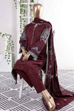 Alpine Garden (SC-55B-Maroon) Embroidered Un-Stitched Cambric Dress With Embroidered Chiffon Dupatta