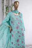 Tart Square (SC-59A-Sky Blue) Embroidered Cambric Dress with Embroidered Chiffon Dupatta