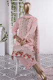 Wavy Sensation (SC-60B-Pink) Embroidered Un-Stitched Cambric Dress With Embroidered Chiffon Dupatta