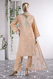 Lock Rope (SC-61A-Light Peach) Un-Stitched Embroidered Cambric Dress with Embroidered Chiffon Dupatta