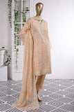 Lock Rope (SC-61A-Light Peach) Un-Stitched Embroidered Cambric Dress with Embroidered Chiffon Dupatta