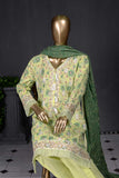 Sona Chandi (SC-2L-YellowGreen) | Embroidered Un-Stitched Cambric Dress With Chiffon Dupatta