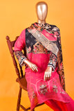 Salmon (MDL-010) - 3 Pc Unstitched Lawn Digital Printed Dress With Banarsi Chiffon Digital Printed Dupatta